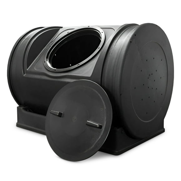 Good Ideas Compost Wizard Jr Outdoor Garden Compost Bin Container, Black