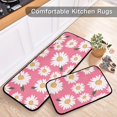 thumbnail image 4 of Flowers Floral Daisy Kitchen Mat Set of 2, Non-Slip Kitchen Rug for Floor, Waterproof Sink Carpet for Home, Office, Laundry, 4 of 6