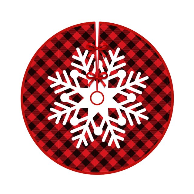 Txlixc Falda de árbol de Navidad de 35 pulgadas, alce de dibujos animados / almohadilla de Navidad de impresión de copo de nieve Txlixc moda