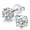 A-Silver, variant on 18k White Gold Plated 925 Sterling Silver Sparkly Cubic Zirconia Stud Earrings Sets 4mm-8mm Circle Diamond Earrings Gold Square Stud Earrings Hypoallergenic