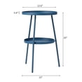 thumbnail image 6 of Patio Small Side Table, Round 2 Tier End Table, Metal Round Coffee Table for Indoor Outdoor, Navy Blue, 6 of 9