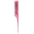 thumbnail image 2 of Peine de Cola de Rata, Peine Triple Para Peinar el Cabello Con Antideslizante Para Uso Profesional En Peluquería, 2 of 7
