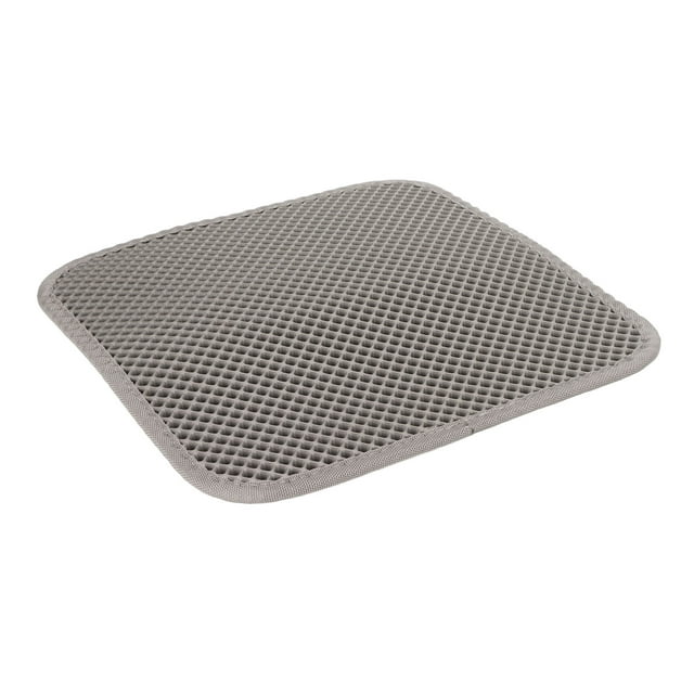 Cat Litter Mat, Double Layer EVA Litter Trapping Mat, Waterproof Urine Proof Trapper Mat for Litter Boxes, Easy Clean, Scatter Control, Catcher Litter Tray Box Rug Carpet, Washable