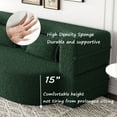 thumbnail image 3 of Modern Convertible Floor Sofa Bed Teddy Fabric 15" Full Size Folding Mattress with Pillows for Multi Room No Assembly Deep Green, 3 of 9