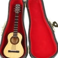 thumbnail image 3 of FELTECHELECTR Mini instrumento musical de 10 cm, modelo de guitarra de madera, decoración del hogar, regalo de cumpleaños con caja de cuero beige., 3 of 7