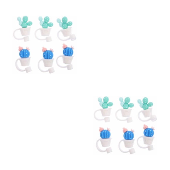 Toystoory Tapón de pajita de silicona, tapa antipolvo reutilizable para beber, herramienta de sellado ligera, accesorios para vasos de vidrio, Type2 NO2