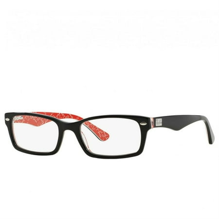 UPC 805289384519 product image for Ray-Ban Unisex RX5206 Black & Red Rectangle Optical Eyeglasses  52mm | upcitemdb.com