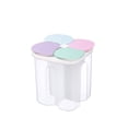 thumbnail image 1 of Cereal Sealed Jar With Compartment Storage Jar Plastic Home Kitchen Food Grade Storage Jar With Lid Compartment Transparent Food Storage Jar 15X11X5.5Cm Gift, 1 of 5