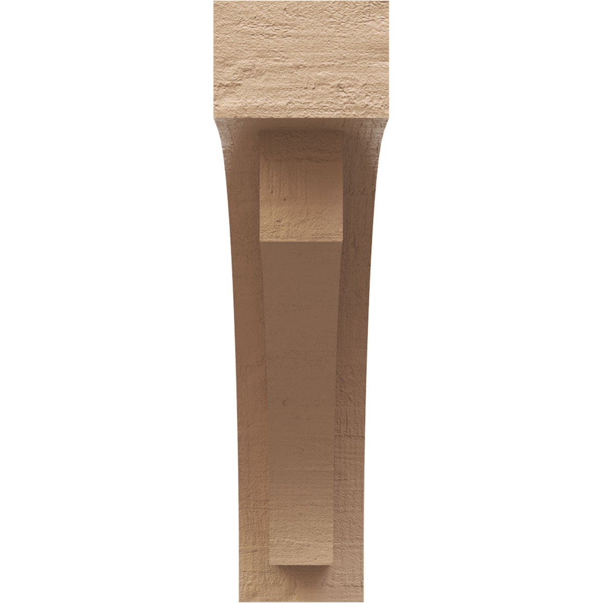 4"W x 16"D x 16"H Thin Rivera Rough Cedar Woodgrain TimberThane Corbel, Primed Tan
