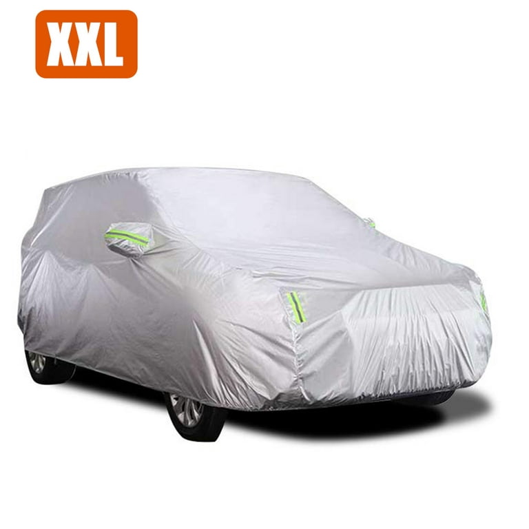 Car Cover Full Sedan Covers with Reflective Strip Sunscreen Protection  Dustproof UV Scratch-Resistant Universal XXL 