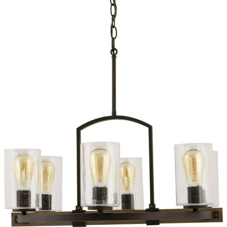 

Home Decorators Collection Newbury Manor Collection 25 in. Indoor 6-Light Vintage Bronze Chandelier with Clear Seeded Glass Shades (NEW OPEN BOX)