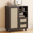thumbnail image 2 of STARY Sideboard Buffet Cabinet, Accent Cabinet with Drawers and Adjustable Shelf for Kitchen, Living Room, Entryway, Black, 2 of 7