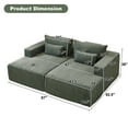 thumbnail image 4 of TUANLUO Chaise Lounge Indoor, 87" Oversized Upholstered Sectional Couch for Living Room, Corduroy 2-Seater Lounge Chair, No Assembly Required, Green, 4 of 12