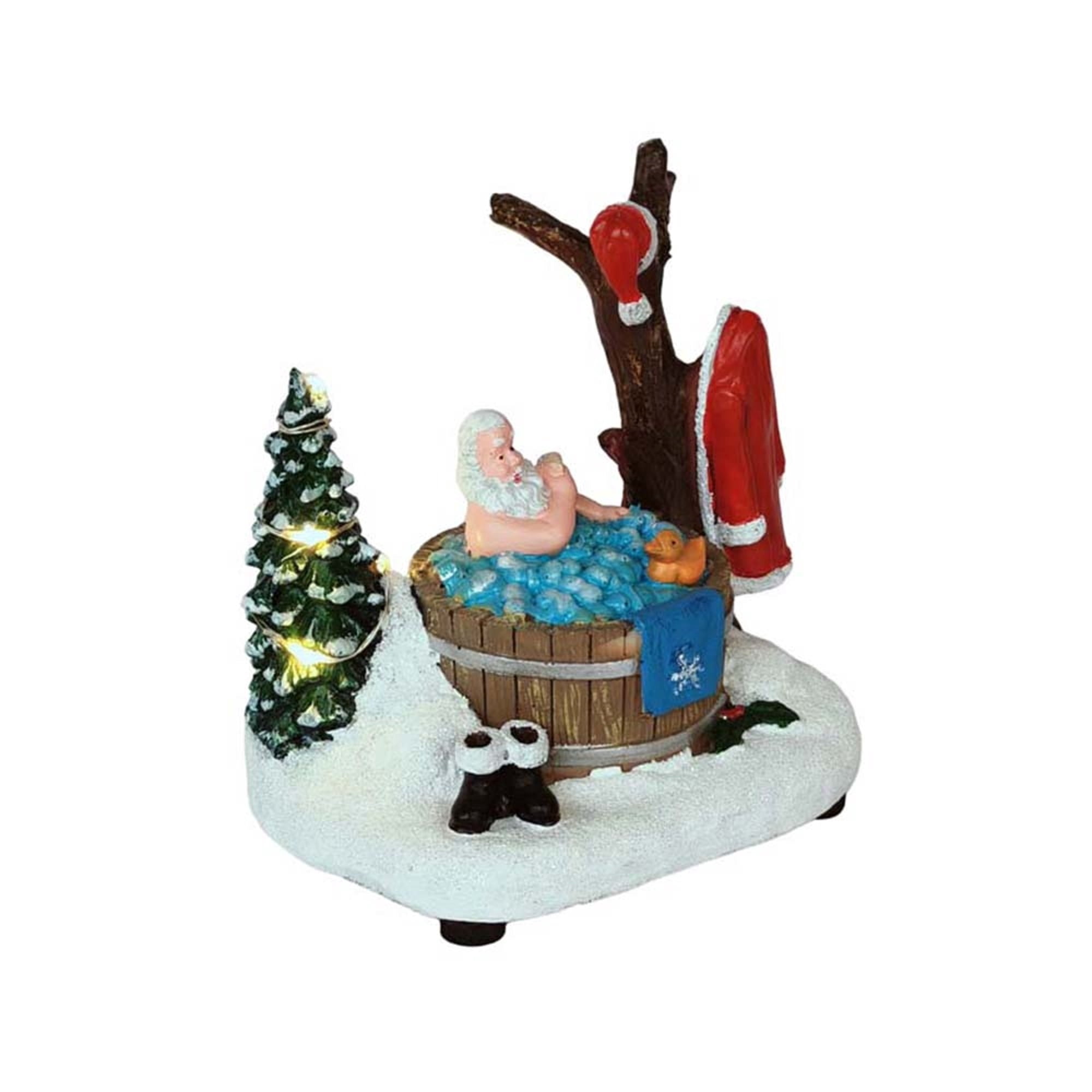 Light-Up Spa-La-La-La-La Christmas Village Decorative Figurine, Multicolor, 4", by Holiday Time