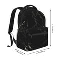 thumbnail image 2 of Haiem Black Marble Texture Abstract Printed School Backpack,Casual Travel Lightweight Backpack,Durable Comfortable Multifunctional Backpack,Laptop Backpack, 2 of 5