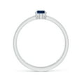thumbnail image 2 of Angara Natural 0.6 Ct. Blue Sapphire Solitaire Ring in 14K White Gold for Women (Ring Size: 3), 2 of 9