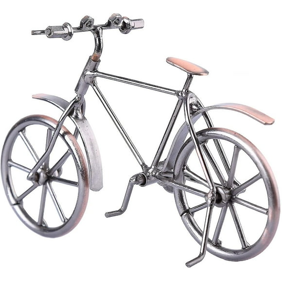 Creative Hand Soldering Home Decor Cast Iron Wires And Screws Statue/figurine Bicycle Rider/bicycle Bike Race Handicraft Works (7" Copper Plating)