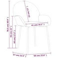 thumbnail image 4 of vidaXL Dining Chairs 2 pcs Dark Grey Velvet, 4 of 5
