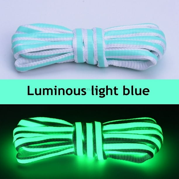 1 par de cordones súper luminosos AF1, cordones para zapatillas de deporte, cordones fluorescentes vibrantes, cordones semicirculares, accesorios para zapatos de 140cm Gao Jinjia LED