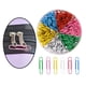 thumbnail image 1 of 600 Clips de papel de colores, Clips de papel metálicos abrazaderas con 2 cajas para documentos de papelería escolar de ina, Clips de papel (50mm, Macarena Clips de papel de color, 1 of 8