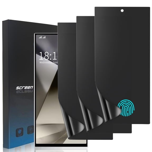 ZYQEEE 3 Pack Matte Privacy Screen Protector for Samsung Galaxy S24 Ultra 5G, Anti-Glare Anti Fingerprint Flexible TPU Protective Film, Smooth and Responsive Touch,Self-Healing [Not Glass]