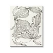 Stupell Industries Abstract Striped Floral Petals Graphic Art Gallery Wrapped Canvas Print Wall Art, Design by Regina Moore