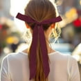 thumbnail image 2 of Unique Bargains 1 Pc Scarf Headband Solid Color Neck Scarf for Women Purple, 2 of 5