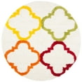 thumbnail image 5 of SAFAVIEH Keeleigh Geometric Quatrefoil Kids Shag Runner Rug, Ivory/Multi, 2'3" x 7', 5 of 10