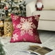 thumbnail image 1 of Decoraciones navideñas, adornos navideños, funda de cojín con copos de nieve navideños, funda de cojín con cierre de cremallera invisible, una funda de almohada, sin relleno, funda de almohada de poli, 1 of 6