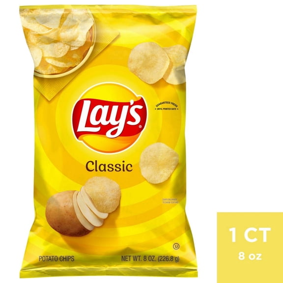 Pack of 2 - Lay's Classic Potato Chips 8 oz