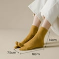 thumbnail image 6 of Mosey 1 Pair Women Sock Middle Tube Two Toes Solid Color Soft High Elasticity Anti-slip Ankle Protection Sweat Absosrption Fall Winter Socks, 6 of 8
