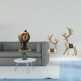 thumbnail image 2 of Reloj De Mesa Con Figura De Reno Moderno, Estatua Coleccionable, Adorno De Escritorio, Artesanía Para Estantería, Oficina, Chimenea, Dormitorio, Armario, Sala De Estar, 2 of 8