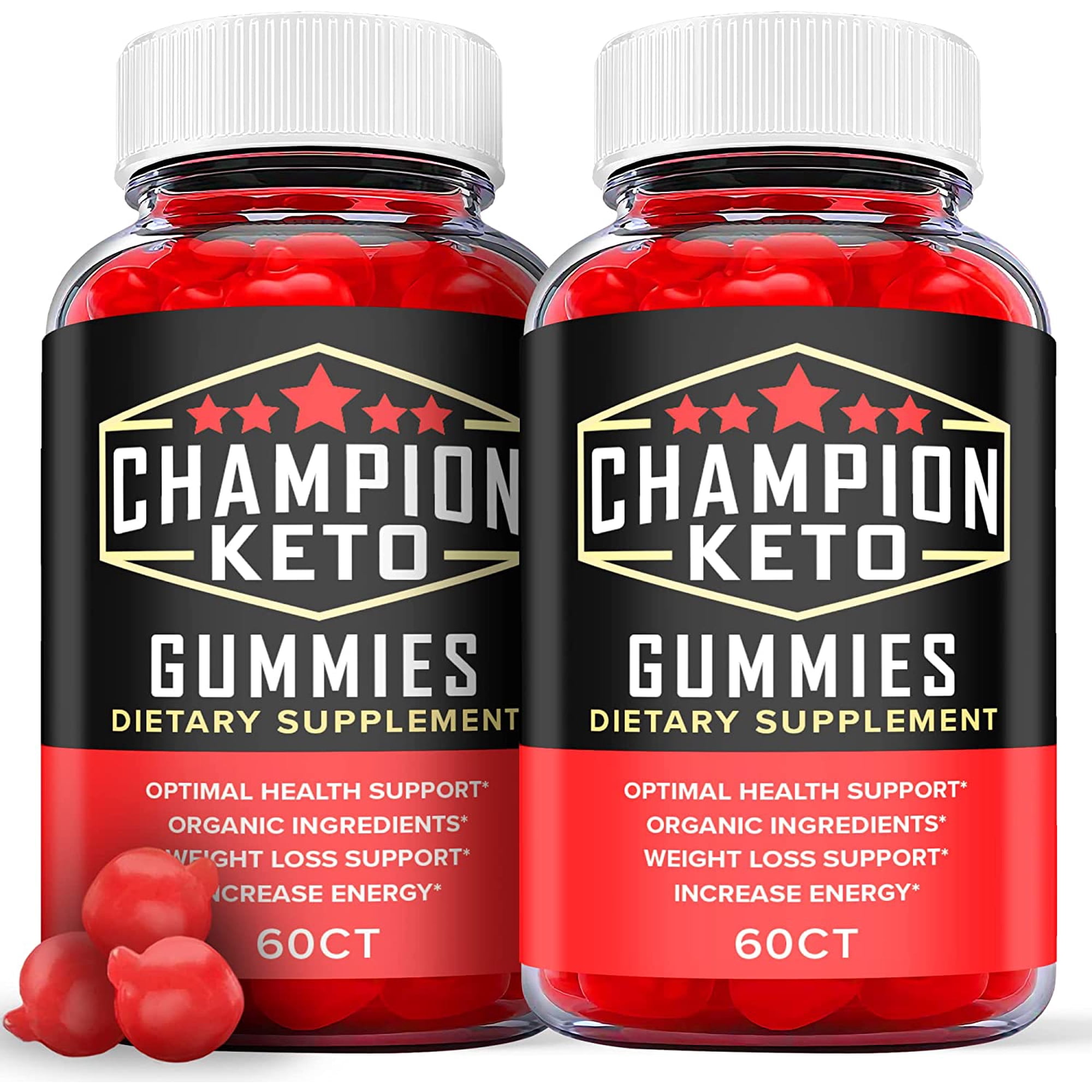 (2 Pack) Champion Keto ACV Gummies - Supplement for Weight Loss - Energy & Focus Boosting Dietary Supplements for Weight Management & Metabolism - Fat Burn - 120 Gummies