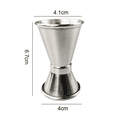 thumbnail image 2 of Dispositivo de medición de vino doble de acero inoxidable enrollado FloreceBien, 2 of 5