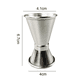 thumbnail image 2 of FloreceBien Medidor de vino doble de acero inoxidable laminado, 2 of 5