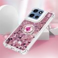 thumbnail image 3 of CCSmall for Motorola G 5G 2025 Case Clear Glitter Bling for Women, Flowing Liquid Quicksand Sparkly Cover with Diamond Ring Kickstand Case for Moto G 2025 LSZ Rose Gold, 3 of 7