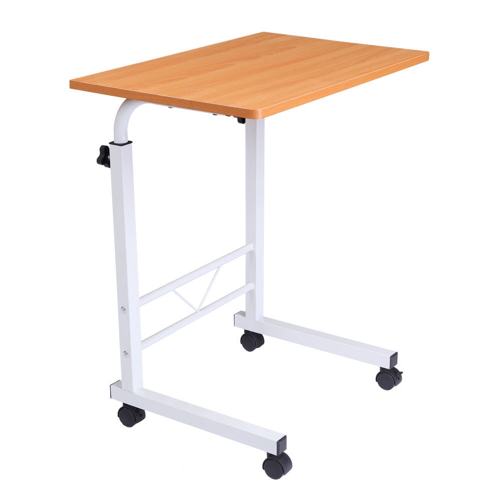 Kepooman Side Table with Wheels, Laptop Desk for Bed Sofa, TV Tray Removable Side Snack End Couch Console Table for Living Room, Home, Office, Wood Color Kepooman Side Table with Wheels, Laptop Desk for Bed Sofa, TV Tray Removable Side Snack End Couch Console Table for Living Room, Home, Office, Wood Color