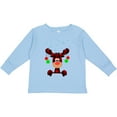 thumbnail image 3 of Inktastic Cute Flannel Reindeer with Christmas Bulbs and Snowflakes Boys or Girls Long Sleeve Toddler T-Shirt, 3 of 5