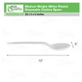 thumbnail image 3 of Disposable Plastic Cutlery Spoons (50 Count) - White Disposable Plastic Spoons Medium Weight - Great for Soups, Kitchen, Office, Togo, Lunch, Cafeterias, Restaurants by EcoQuality, 3 of 7