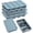 3, variant on Maxdot 1 Pcs 20.5 x 11.9 x 3.7 Inch Silverware Organizer with Lid, Commercial 4-compartment Restaurant Kitchen Cutlery Tray, Plastic Silverware Storage Container, Condiments Holder (Grayish Blue)