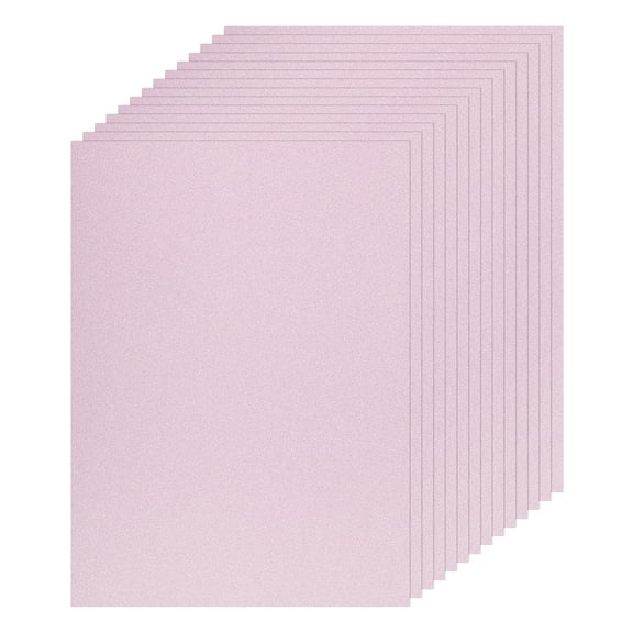 Uxcell 20 Sheet A4 Glitter Pink Card Stock, 8"x11", Shimmer Paper, 250gsm for DIY Crafts