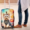 thumbnail image 4 of Hello 2025 Yorkshire Terrier Celebrates Happy New Year Firework Balloon Travel Luggage Cover Yorkie Dog Lover Gifts Suitcase Dust Protective Decor - 02024, 4 of 5