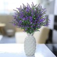 thumbnail image 4 of MesaSe 2Pcs Artificial Flowers Vivid Natural Charming 5 Forks Plastic Lavender Fake Flower for Wedding, 4 of 10