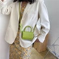 thumbnail image 4 of Bolsa Mini bolso de hombro de PU de cocodrilo para mujer, bolso cruzado con cadena acrílica (verde) JShteea Para Estrenar, 4 of 8