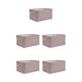 thumbnail image 1 of maskred Sturdy And Durable Cabinet Storage Bag For Well Organized Space Foldable Storage Box With Handle Cotton Multifunctional light pink 5Set, 1 of 6