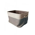 thumbnail image 3 of Foldable Cotton Linen Double Layer Storage Box Clothes Toy Coverless Storage Basket, 3 of 3