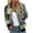 Navy, variant on Herrnalise Women's Bomber Jacket Casual Coat Zip Up Outerwear Windbreaker Floral Prints Overcoat With Pockets Navy,L