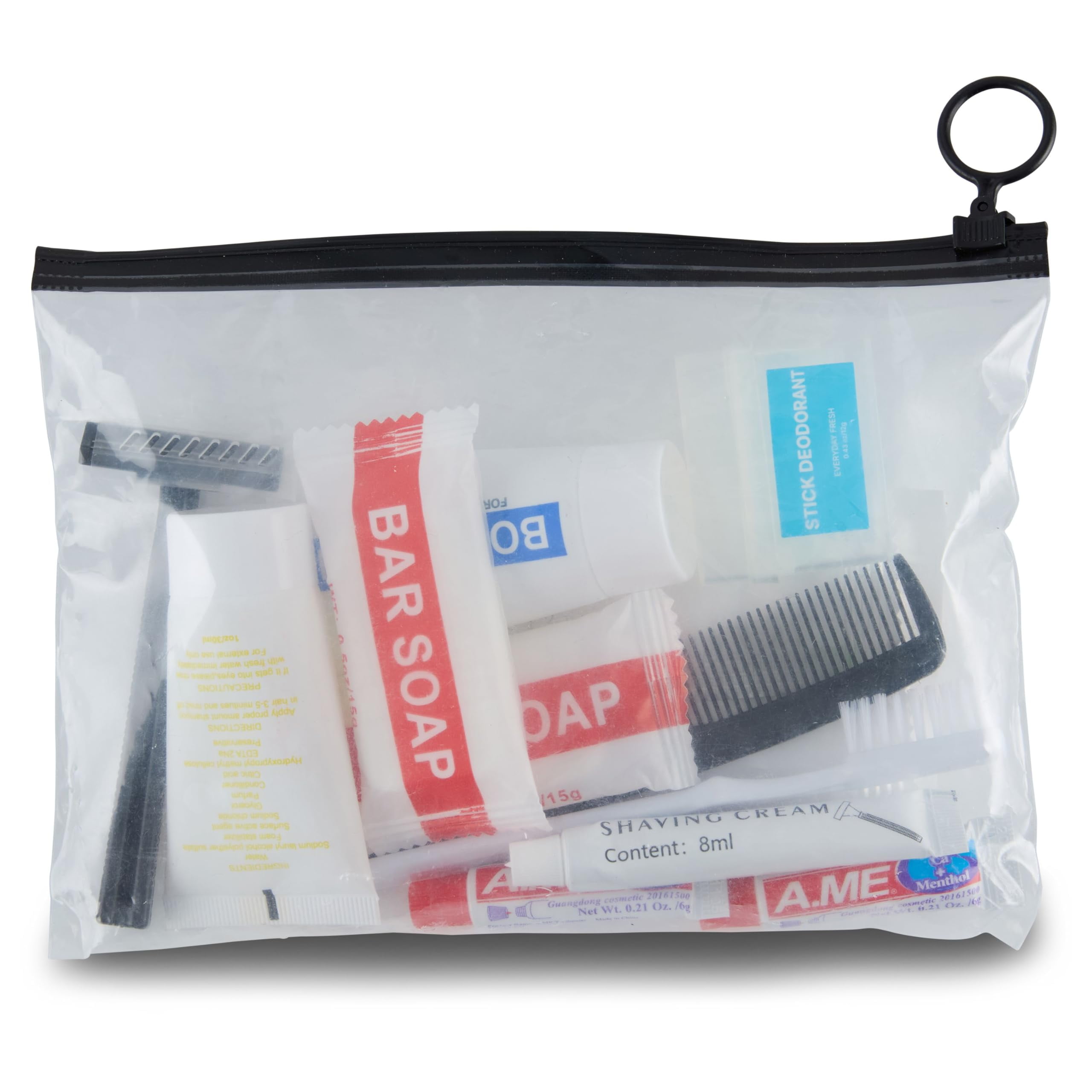 Wholesale Case of 25 Basic Hygiene Kits for Donations – Bulk Toiletry Supplies in Zip Pouch – Perfect for Donations Homeless Shelters, Relief Efforts & Charity Drives (50ct)