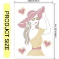 thumbnail image 2 of Girl Rhinestone Iron on Hotfix Heat Transfer Fashion Girl Iron On Stickers Colorful Bling Patch Heart Woman Bling Rhinestone Decals for Clothes Bags Pants Fabric Decor, 2 of 9