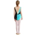thumbnail image 2 of TSSOE Girls Kids Sequins Figure Ice Skating Dress Costume Sleeveless Ballet Dance Leotard with Mesh Tutu Skirt Blue Green 10, 2 of 7
